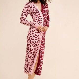 Farm Rio Mixed Leopard Knit Midi Dress - SZ Large